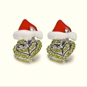 Christmas crystal studs earrings